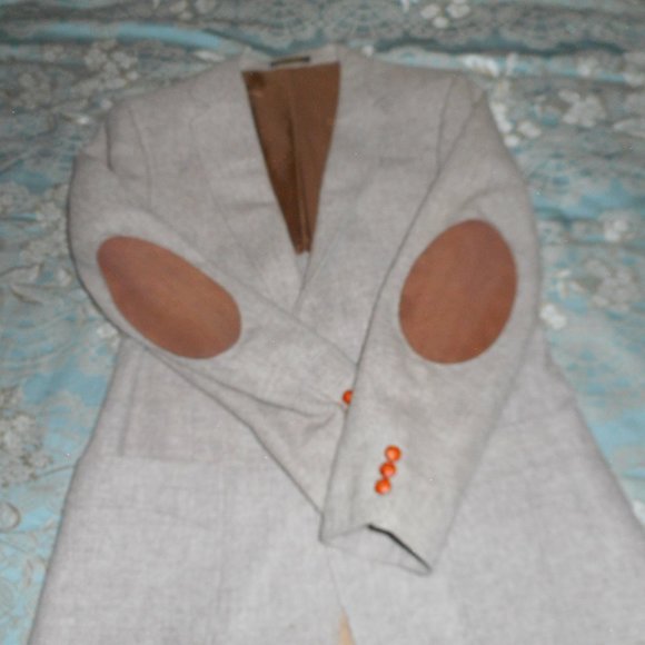 Vintage Other - Western Sports Coat Elbow Patches Brown Tweed Sz L